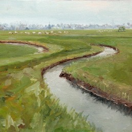 Dutch landscape oil painting